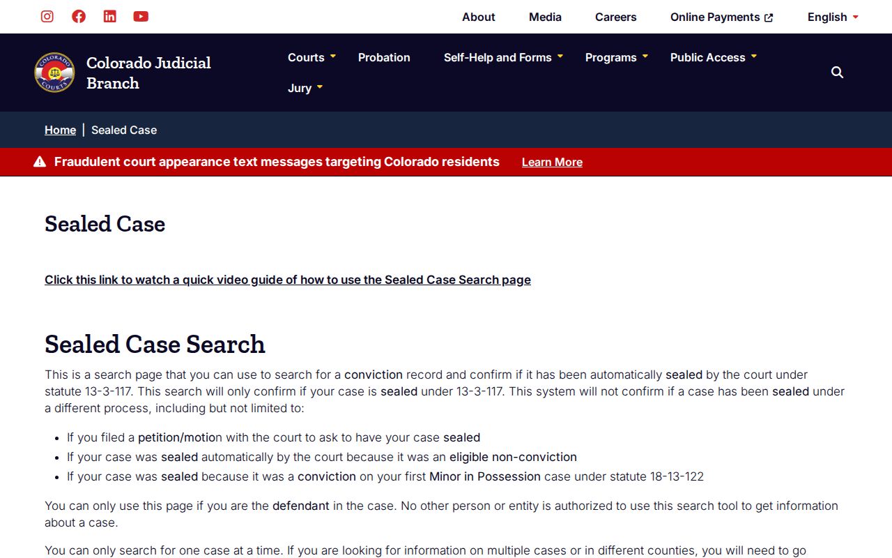 Sedgwick County bench warrant sealed case access limits