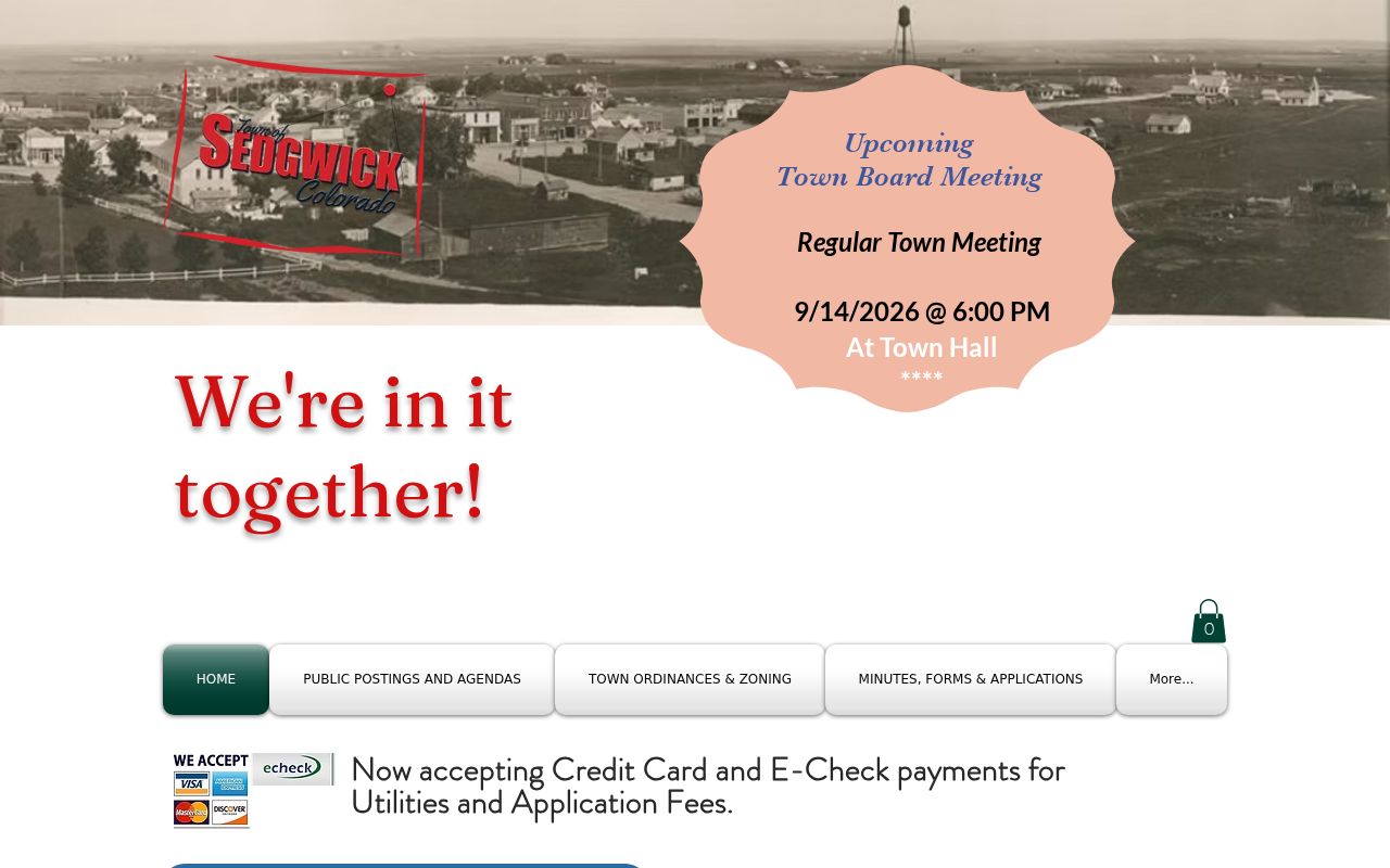 Official Town of Sedgwick website and records navigation